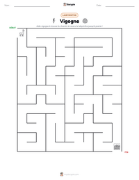 Aperçu de la feuille de travail imprimable Vigogne