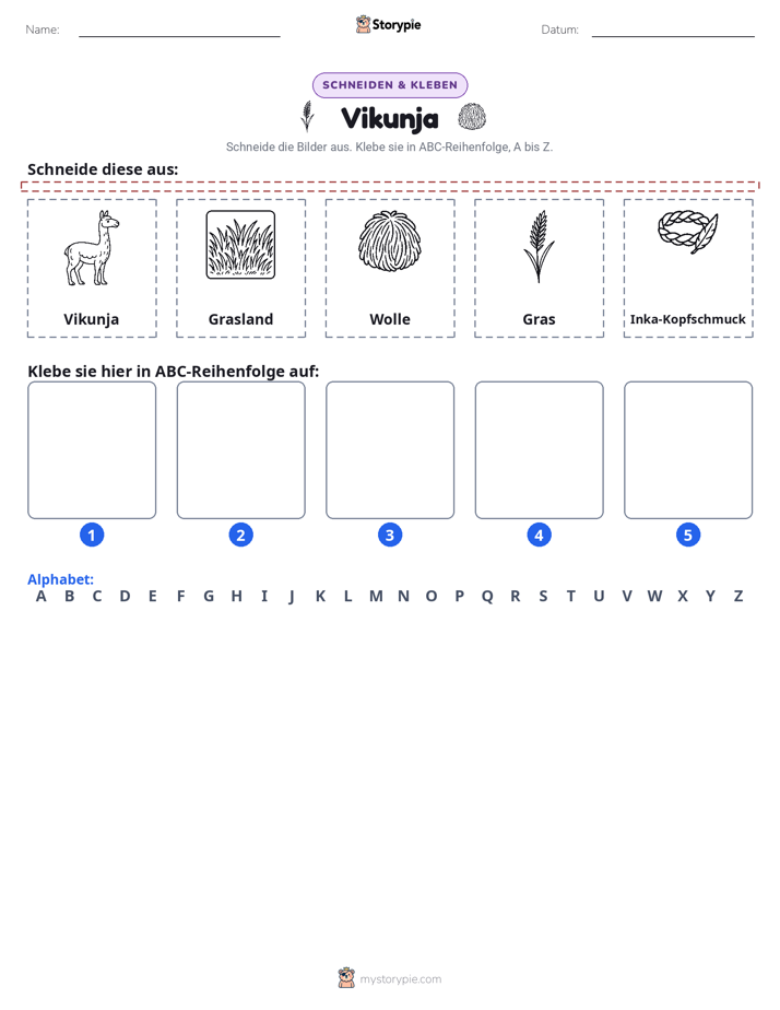 Schneiden & Einfügen Alphabet