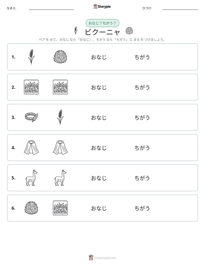 同じか違うか