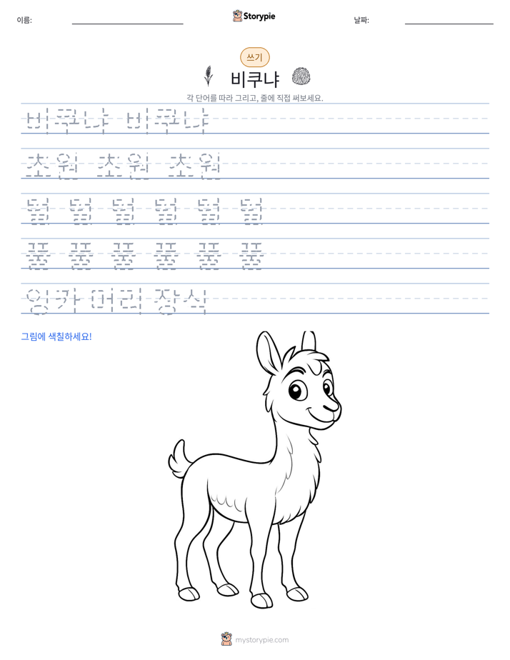 쓰기 연습