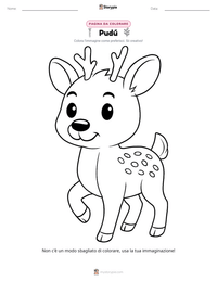 Anteprima della scheda stampabile di Pudú
