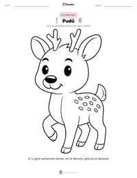 Pudú afdrukbare werkblad voorbeeld