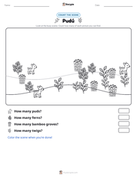 Pudú printable worksheet preview