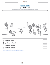 Vista previa de la hoja de trabajo imprimible de Pudú