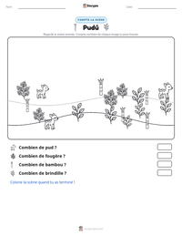 Aperçu de la feuille de travail imprimable Pudú