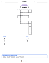 Pudú printable worksheet preview