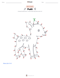 Pudú printable worksheet preview