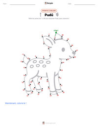 Aperçu de la feuille de travail imprimable Pudú