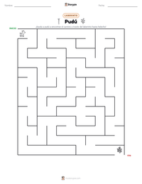 Vista previa de la hoja de trabajo imprimible de Pudú