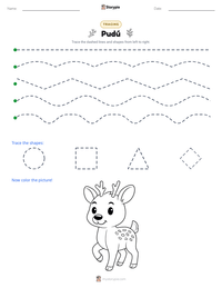 Pudú printable worksheet preview