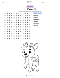 Pudú druckbare Arbeitsblatt Vorschau