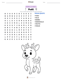 Anteprima della scheda stampabile di Pudú