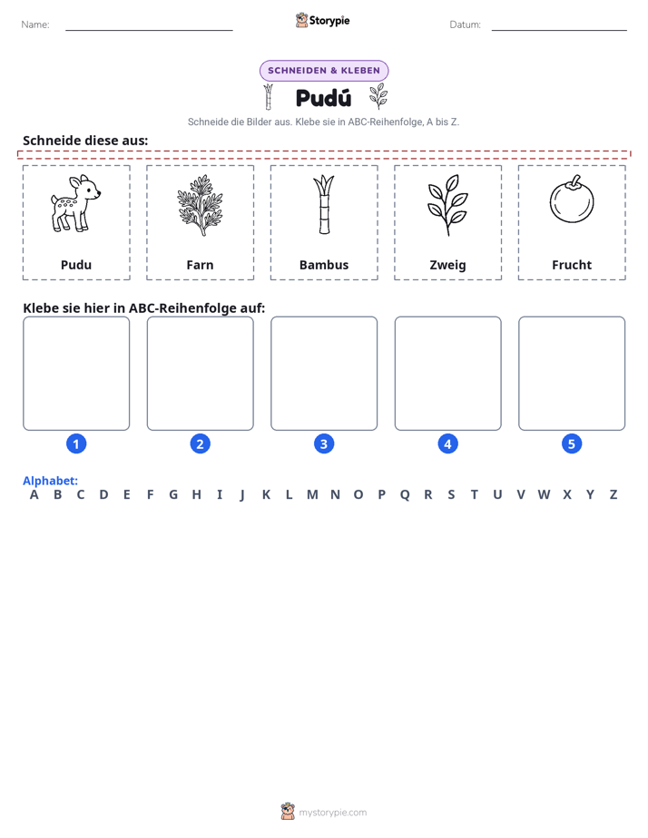 Schneiden & Einfügen Alphabet