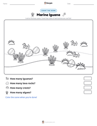 Marine Iguana printable worksheet preview