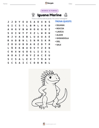 Anteprima della scheda stampabile di Iguana Marina