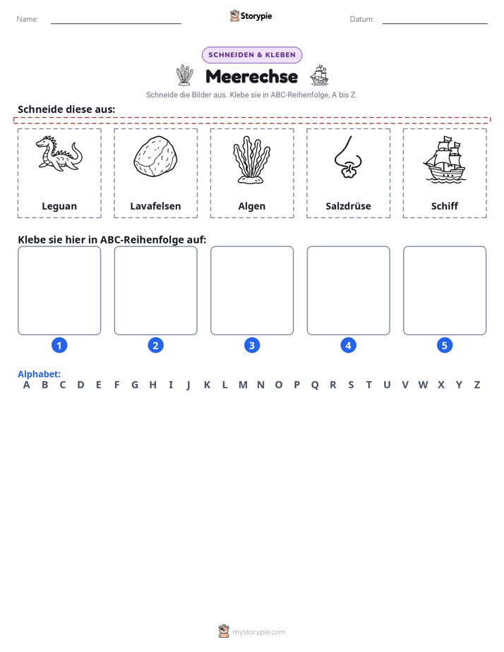 Schneiden & Einfügen Alphabet