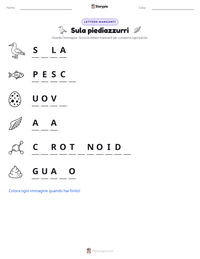 Anteprima della scheda stampabile di Sula piediazzurri