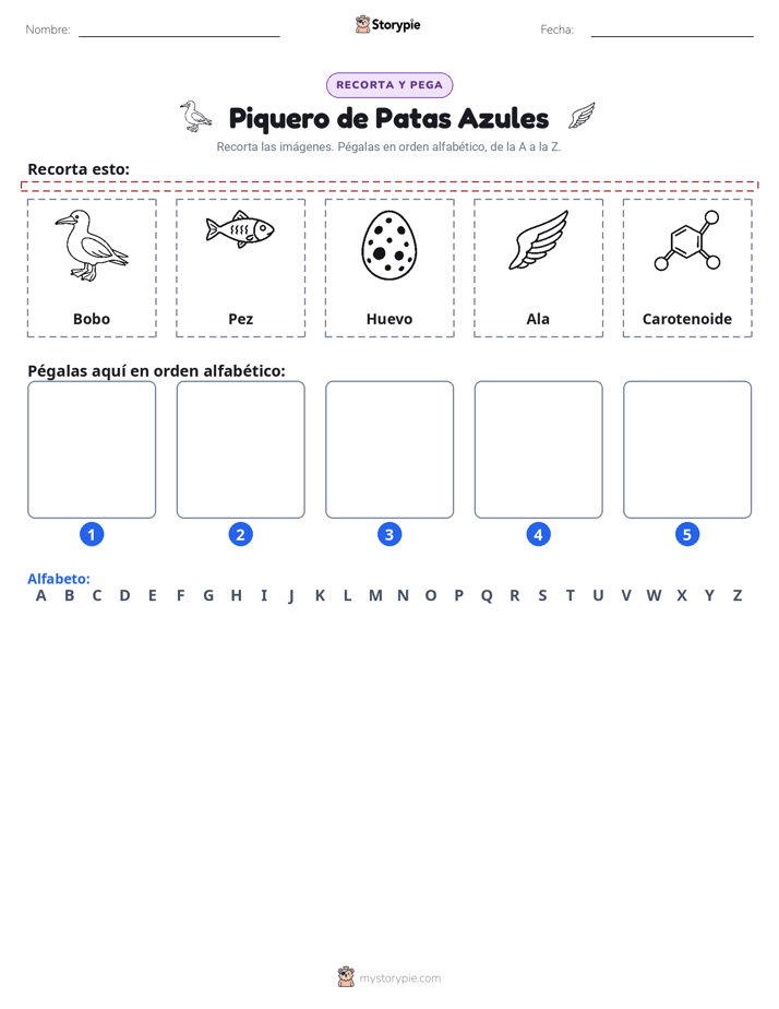 Cortar y Pegar el Alfabeto