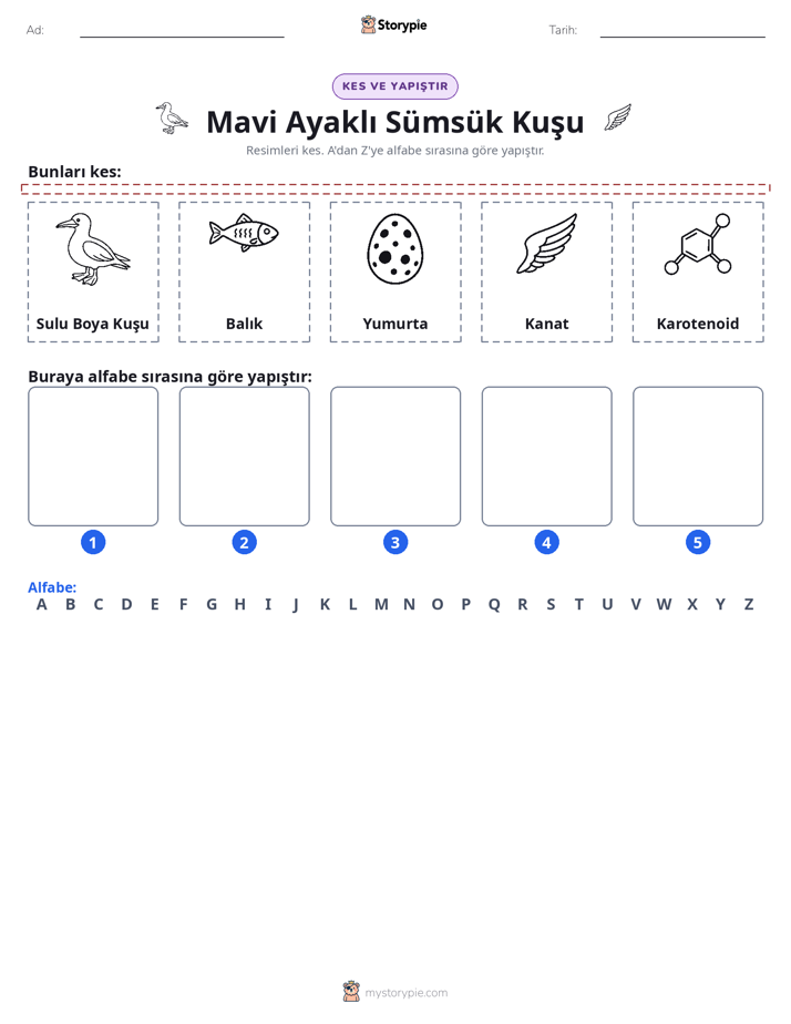 Kes & Yapıştır Alfabe