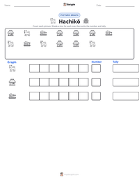 Hachikō printable worksheet preview