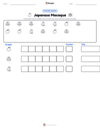 Japanese Macaque printable worksheet preview