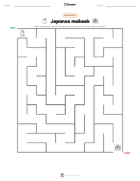 Japanse makaak afdrukbare werkblad voorbeeld