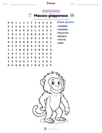 Anteprima della scheda stampabile di Macaco giapponese