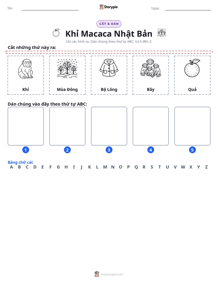 Cắt & Dán Chữ Cái