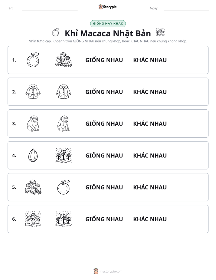 Giống Hay Khác