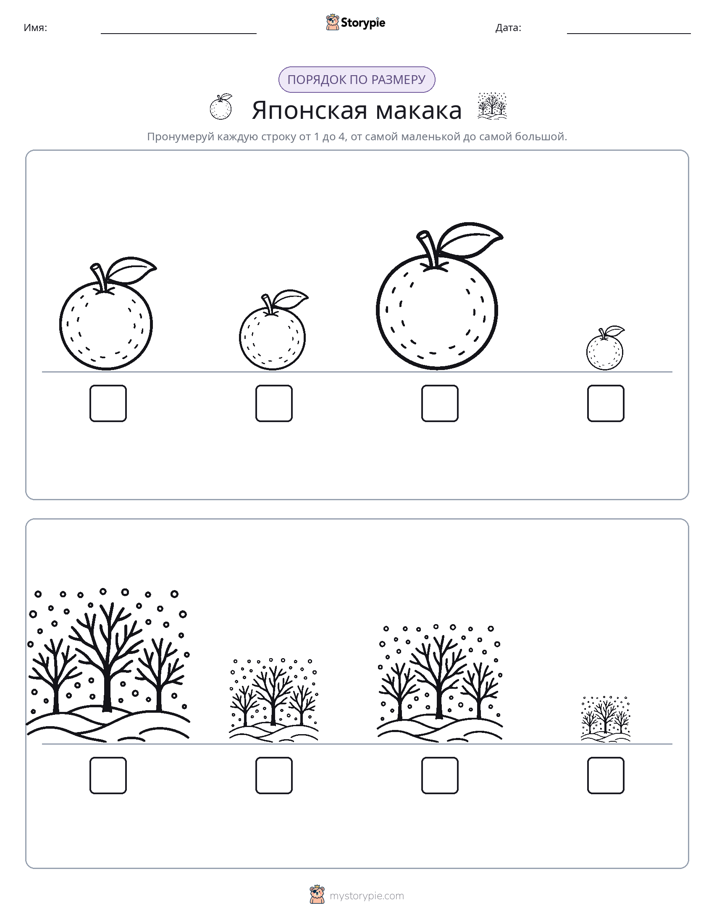 Размеры в порядке