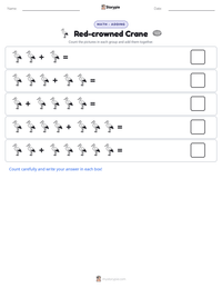 Red-crowned Crane printable worksheet preview