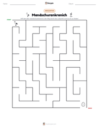 Mandschurenkranich druckbare Arbeitsblatt Vorschau