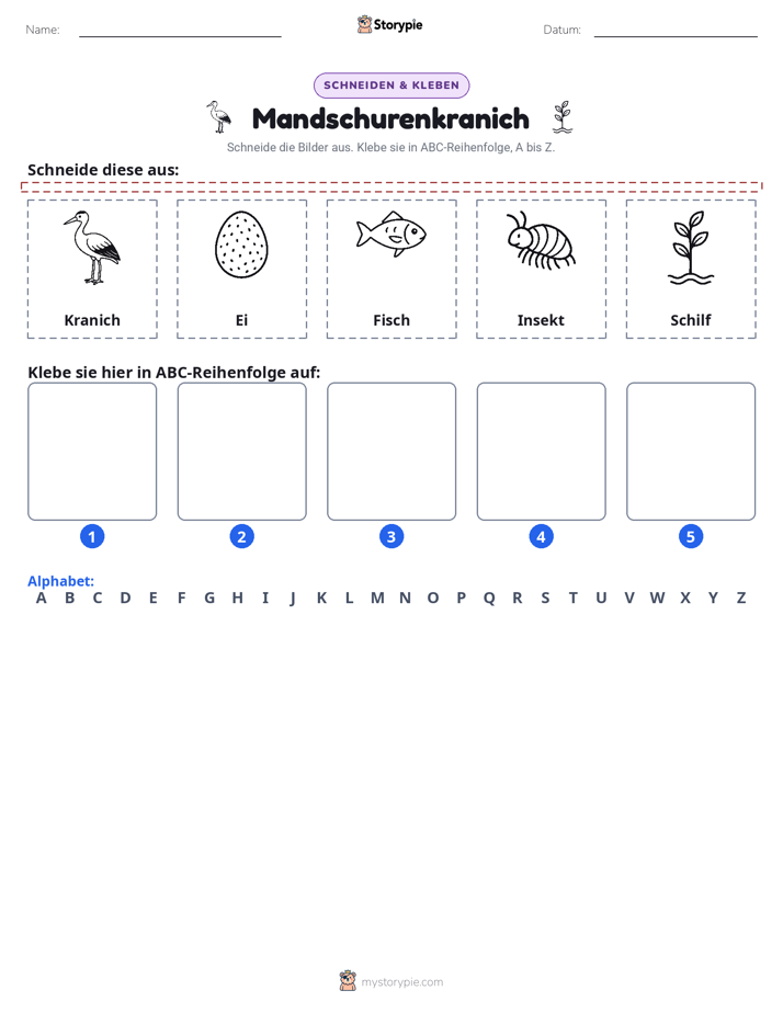Schneiden & Einfügen Alphabet