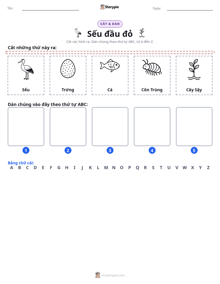 Cắt & Dán Chữ Cái