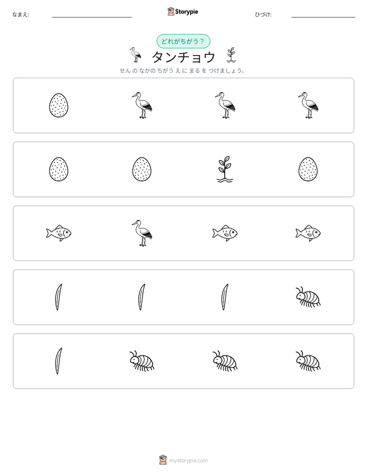 異なるものを見つけよう