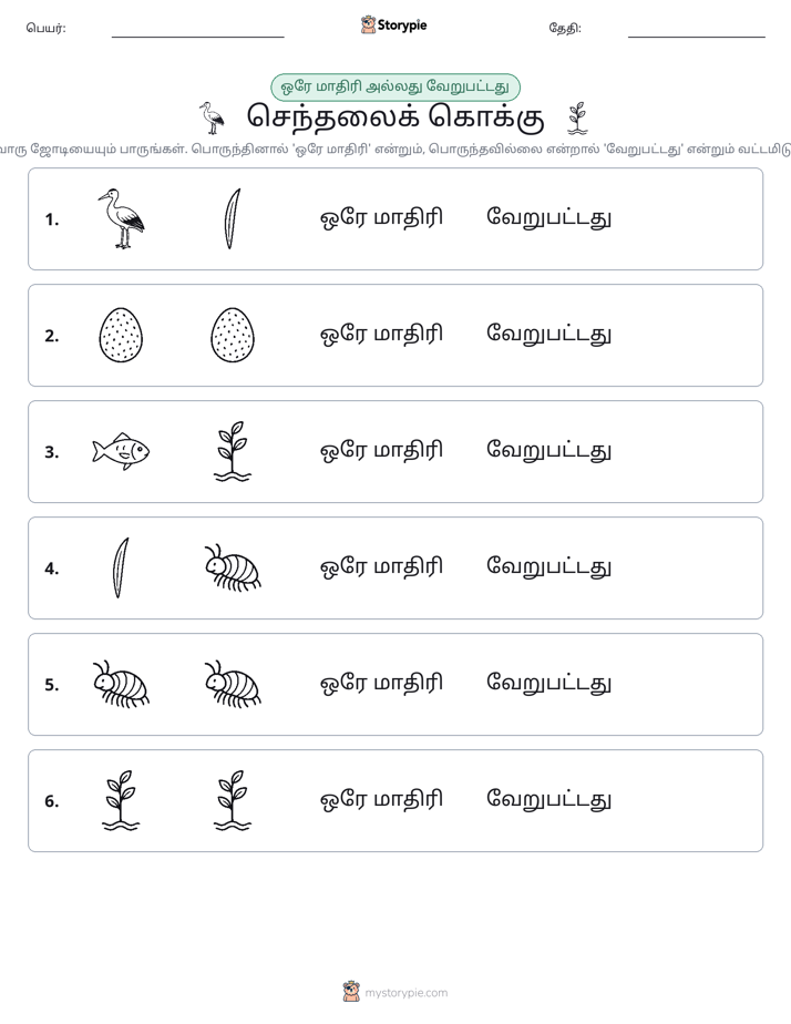 அதே அல்லது மாறுபட்டது
