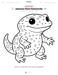 Japanese Giant Salamander printable worksheet preview