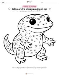 Podgląd drukowalnego arkusza ćwiczeń Salamandra olbrzymia japońska