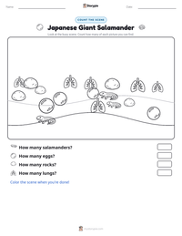Japanese Giant Salamander printable worksheet preview