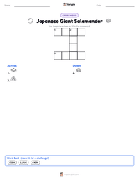 Japanese Giant Salamander printable worksheet preview
