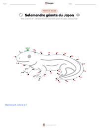 Aperçu de la feuille de travail imprimable Salamandre géante du Japon