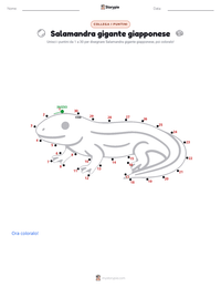 Anteprima della scheda stampabile di Salamandra gigante giapponese