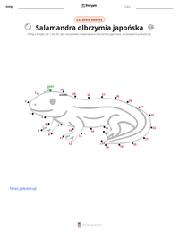 Podgląd drukowalnego arkusza ćwiczeń Salamandra olbrzymia japońska