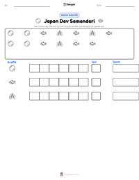 Japon Dev Semenderi yazdırılabilir çalışma sayfası önizlemesi