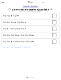 Podgląd drukowalnego arkusza ćwiczeń Salamandra olbrzymia japońska