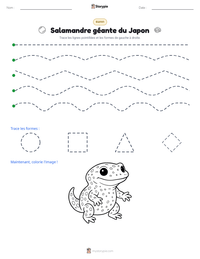 Aperçu de la feuille de travail imprimable Salamandre géante du Japon