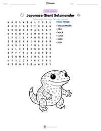 Japanese Giant Salamander printable worksheet preview