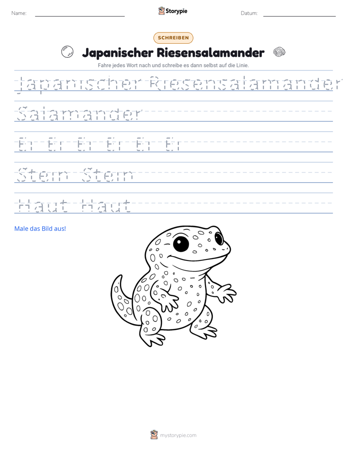 Schreibübung