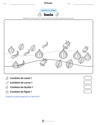 Aperçu de la feuille de travail imprimable Saola