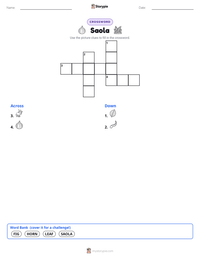 Saola printable worksheet preview
